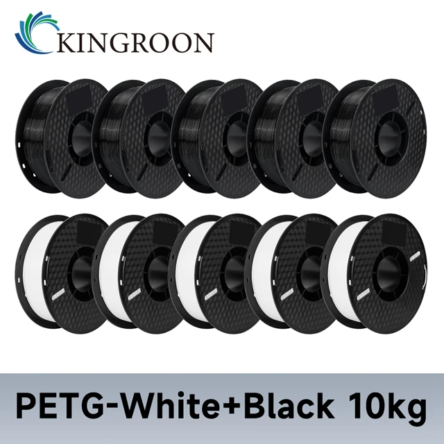 KINGROON 10KG PLA/ ABS/ PETG Filament 1.75mm Black White Gray , Wholesale 10 Rolls PLA ABS PETG Plastic For 3D Printer - image 16
