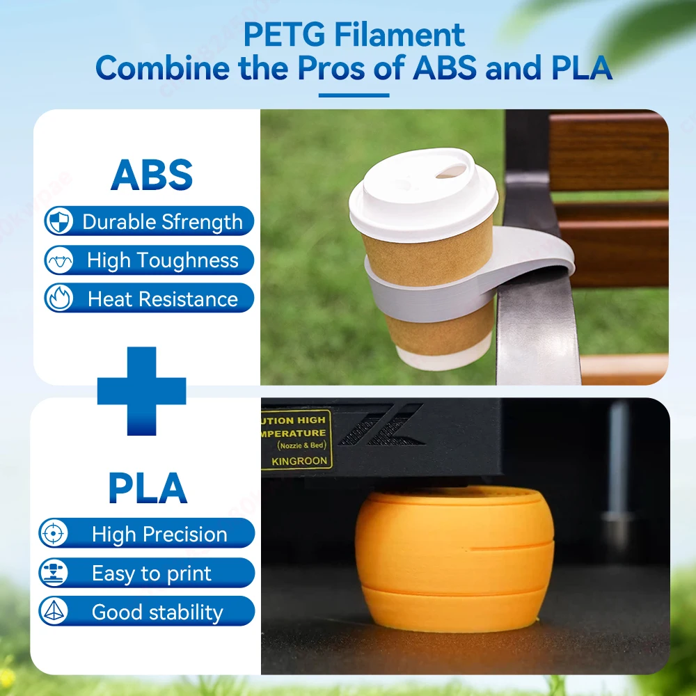 KINGROON 10KG PLA/PETG Filament 1.75mm 3D Printing Plastic Material Accuracy ±0.03mm Fast Shipping Fit Most FDM Printers - image 5