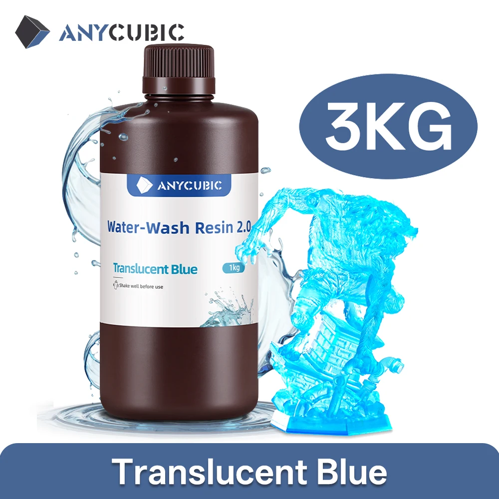 ANYCUBIC Water-Wash Resin 3kg High Precision Low Odor Low Viscosity 3D Printing Standard Photopolymer For LCD 3D Printer - image 13