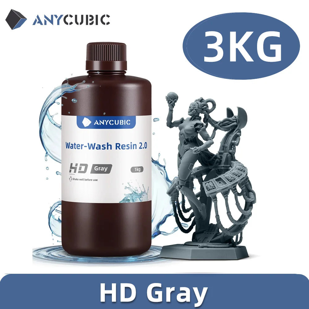 ANYCUBIC Water-Wash Resin 3kg High Precision Low Odor Low Viscosity 3D Printing Standard Photopolymer For LCD 3D Printer - image 10