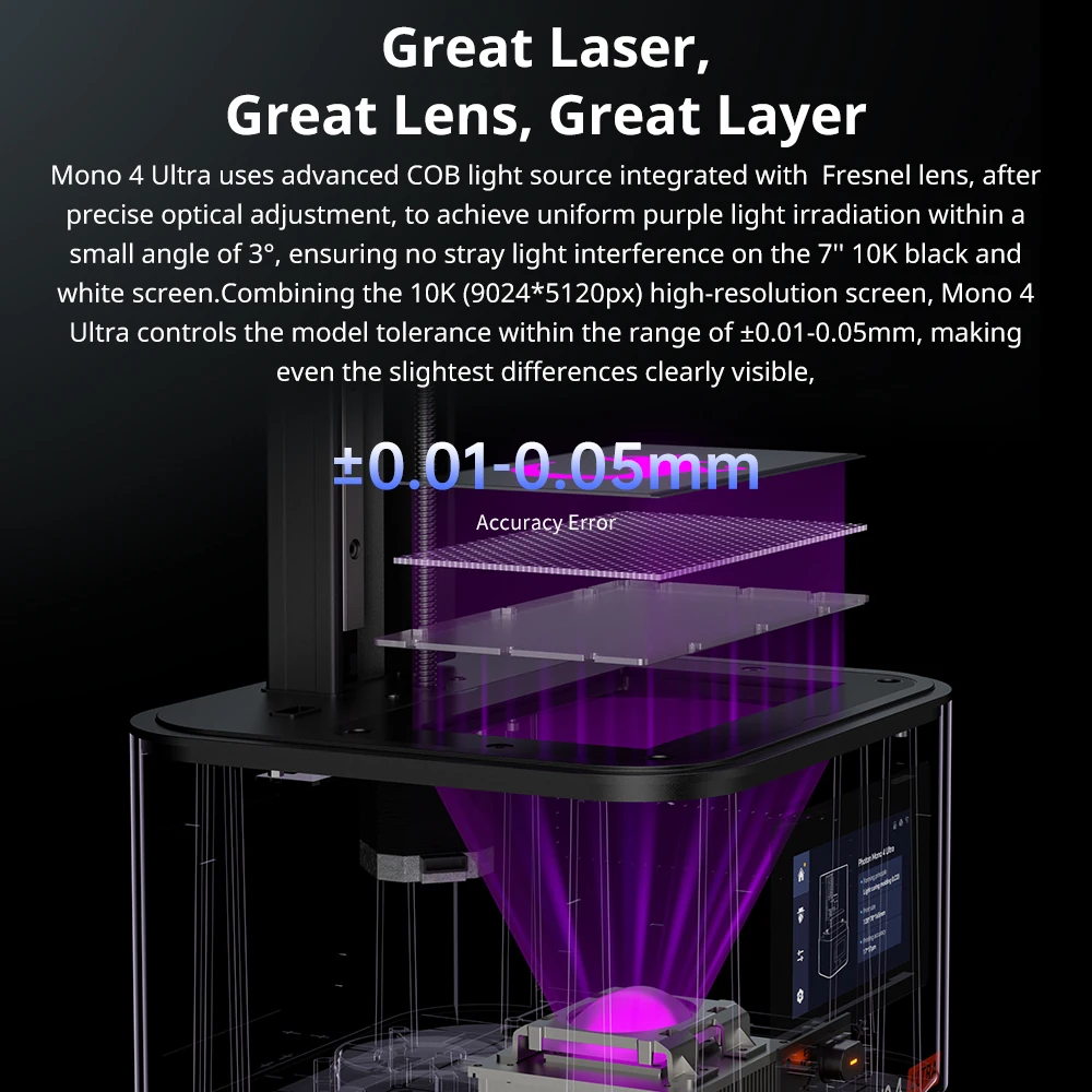 ANYCUBIC Photon Mono 4 Ultra AE Version LCD 3D Printer 7" 10K High Precision 3D Printing 2.2L Build Volume 236mm*231mm*430mm - image 4