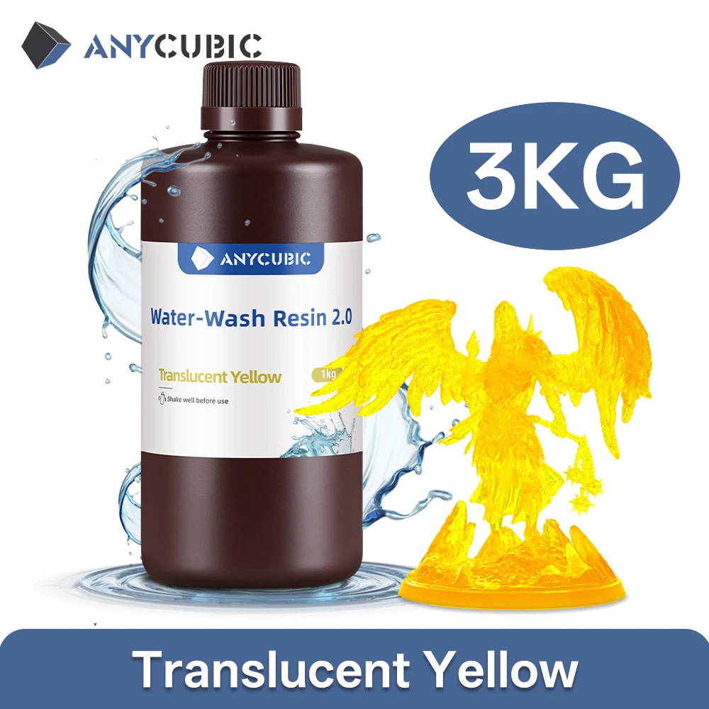ANYCUBIC Water-Wash Resin 3kg High Precision Low Odor Low Viscosity 3D Printing Standard Photopolymer For LCD 3D Printer - image 15