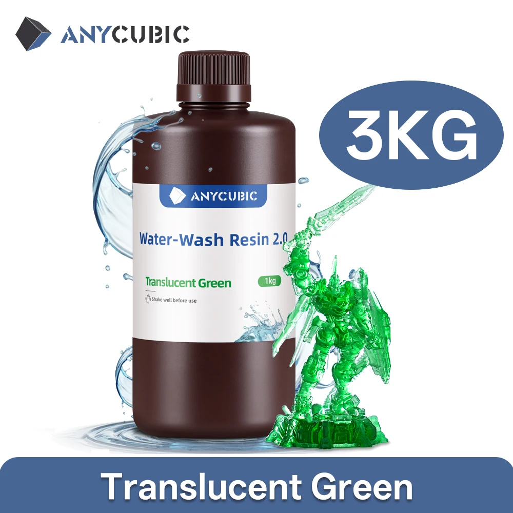 ANYCUBIC Water-Wash Resin 3kg High Precision Low Odor Low Viscosity 3D Printing Standard Photopolymer For LCD 3D Printer - image 9